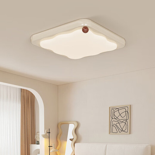 Mingjiang-Stil französischer Creme-Stil Wohnzimmer Deckenleichte Rechteckige einfache Atmosphäre Milchbohnenkeks Keks Vollspektrum Augenschutz Hall Hauptlicht HY677-1100 LONG ELF (Milchkaffee) -R97.
