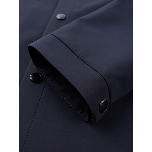 Lilan Men's Spring and Autumn Fashion Jacket Men's Middle-aged Dad's Executive Jacket Solid Color Lapel Anti-Wrinkle High-end Jacket Black 2XL 185/100