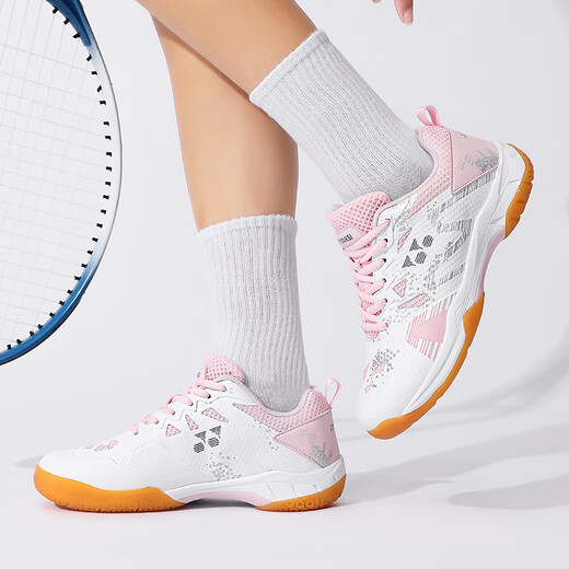 He Jiagong badminton shoes for men and women with wide last new non-slip tennis shoes sports shoes Bailanhong 619 normal size 42