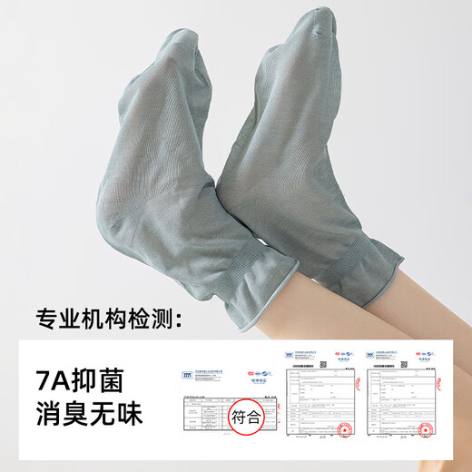 Sleeping socks for women in summer air conditioning foot cover 2025 new special evening foot protection sleeping socks home floor women's socks gray + blue + dark gray