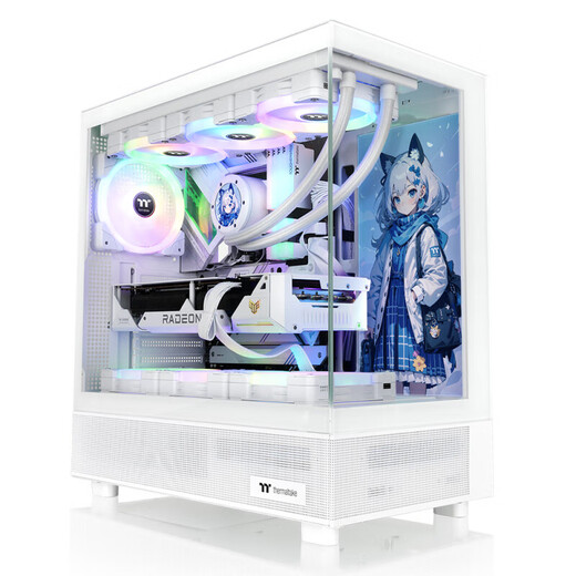 AMD9950X/RTX5080 16G White Magic Dragon game console computer desktop assembly computer host DIY complete machine configuration six 9950X+RTX5070 12G Wantushi 3X
