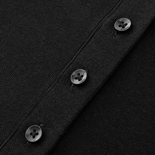 Semir long-sleeved T-shirt women's short heated fleece fake two-piece 2025 winter Henry collar tight clothes 109725101003