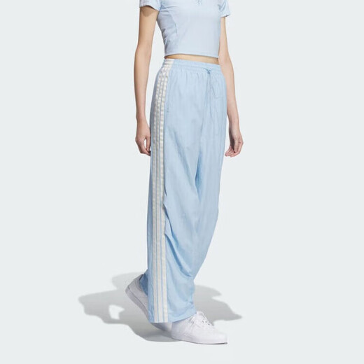 Adidas Women's Pantals 2025 Été Nouveau pantalon droit tissé à trois doutes pantalons à banane en vrac pantalon pantalon sportif Ke5789 M