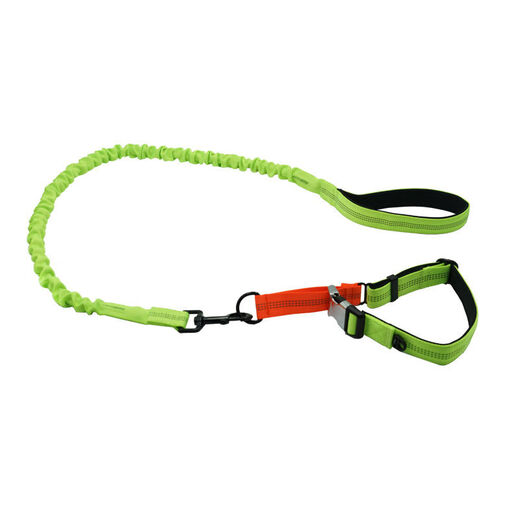 Impulsion à l'épreuve à l'épreuve de la main de la main Labrador Golden Retriever Medium et grande chaîne de chiens Boucle en acier à col doux Attache de nuit verte fluorescent Réflexion de nuit 1585jin [Jin est égal à 0,5 kg] circonférence érectile 3057 cm