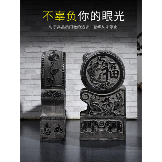 Xiguan bluestone antique door pier household holding drum stone pier Fuyu elephant Chinese style door stone drum sculpture pair of door stone sculptures original color 60cm high/pair physical inspection