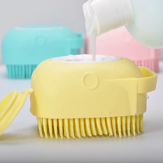 Good thing for pet bathing, dog bathing brush, special brush for cat bathing, silicone brush massage, good thing for pet bathing, super soft silicone comb, blue