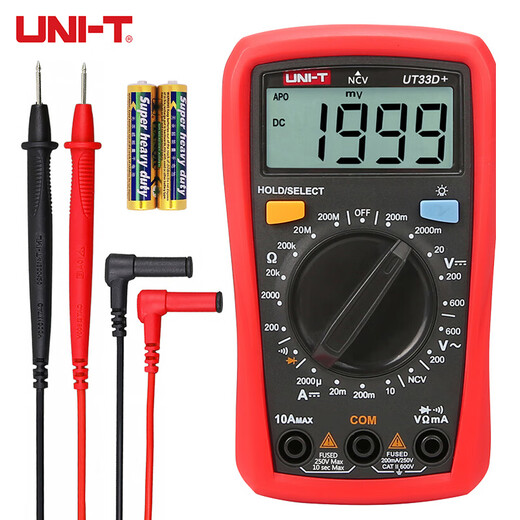 Uni-T UT33D+ pocket digital multimeter multimeter household electrician multimeter NCV non-contact electricity test