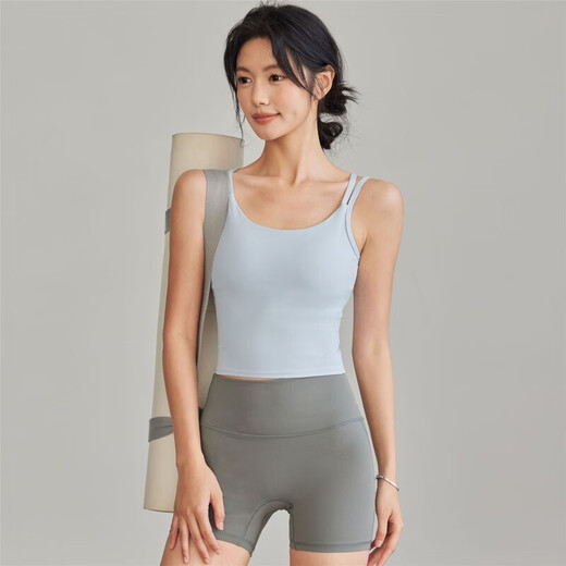 Shantou Lincun Pilates Top Suspender Summer Yoga Sports Vest Spandex Lined Moisture-wicking Breathable Women's Fitness Clothing Black L Recommended 111-124Jin Jin equals 0.5kg