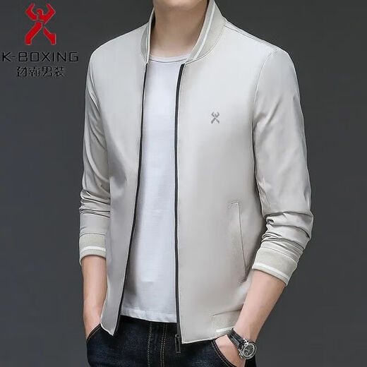 Jinba Men's Clothing Brand New Jacket Men's Jacket Top Spring and Autumn Style Versatile Business Casual Jacket Black M170/88A Navy Blue M (170) 88A
