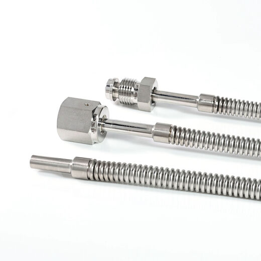 
316L stainless steel VCR female head male vacuum corrugated hose ultra-high purity ultra-clean high pressure gas pipeline MVCR12FVCR12L:1048
