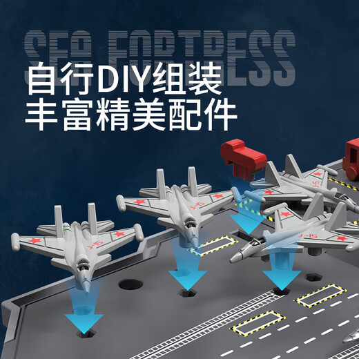 Yunya remote control battleship can be launched into the water to simulate the large warship Liaoning aircraft carrier model electric toy boat for boyfriend 40cm Fujian ship simulation remote control 3-6-9-14 birthday gift remote control boat