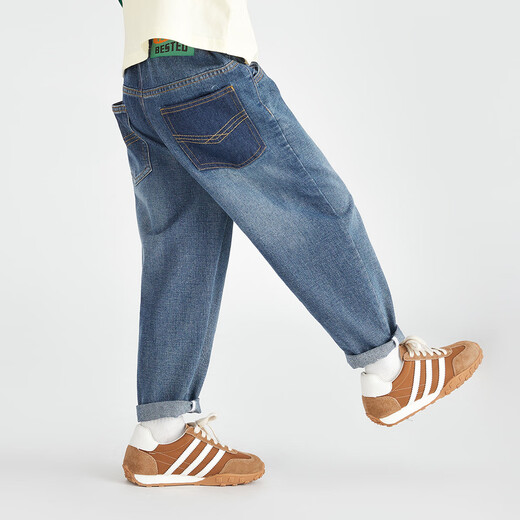 多多家男童牛仔裤2025春秋款童装百搭时尚休闲裤子儿童软糯水洗宽松长裤