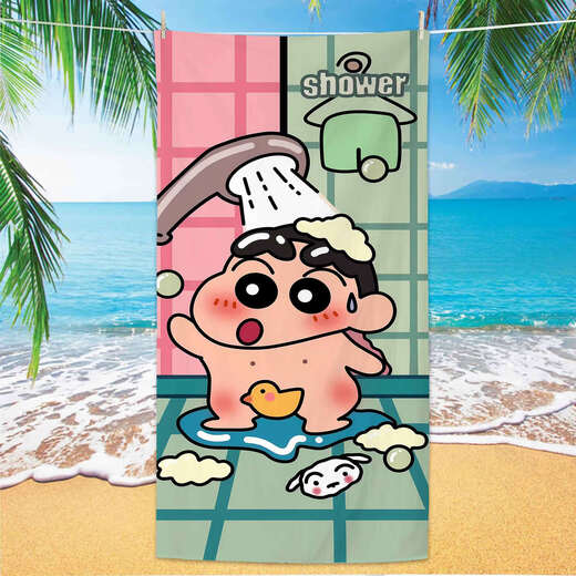 Fitness towel pad to isolate dirt, Crayon Shin-chan sports sweat room equipment, iron cloth, Pilates absorbent, water-absorbent and sweat-absorbing main image, Crayon Shin-chan 140x70 1 item