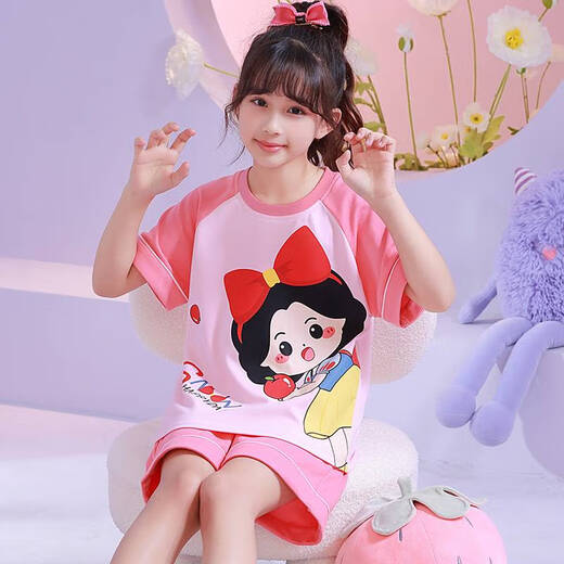 儿童睡衣纯棉短袖夏天薄款小海狸露比loppy卡通小女孩家居服套装 6629# 皮卡丘 160 22码身高-165CM