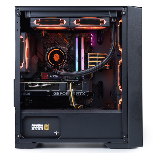 Wanjia Organ Black Computer Case Desktop Matx Small Case Glass Side Transparent/Support 240 Water Cooling/Backline/USB3.0/Independent Power Supply compartment/Dustproof and Easy to Clean Organ Black (MATX Motherboard/240 Water Cooling Position)