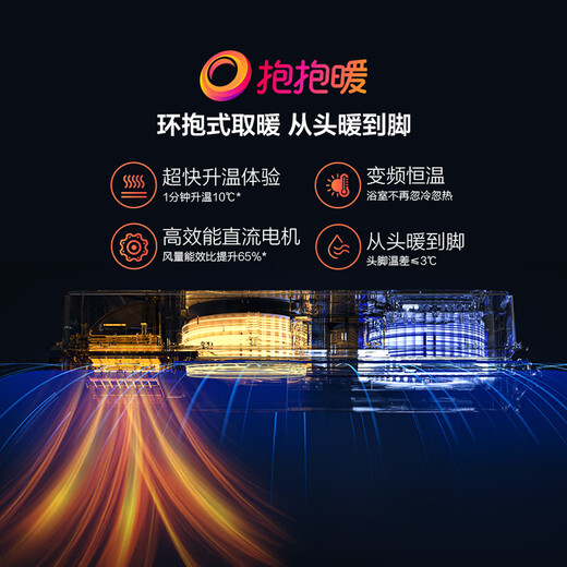 OPPLE JD.com centrally purchases JC series air-heated bath heater S3, national subsidy, hug warm and variable frequency constant temperature sterilization bath heater Jingyao