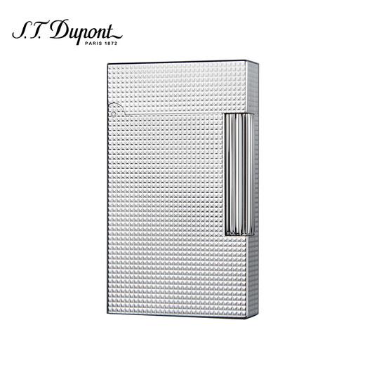 Dupont S.T.Dupont French Ligne2 Slim Series Diamond-Stuhl-PUTERNED GLOMPLATED PIPE HINDER ECHTE GESEHEN 17081 Silber, 1