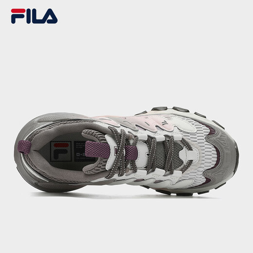Chaussures pour femmes officielles Fila, chaussures de papa, chaussures de sport, 2025 chaussures neuves automne, chaussures de champignons à semelles épaisses, chaussures décontractées, cendres de charbon flottantes / agate blanc grey-cc 36