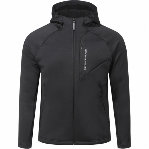 DESCENTE letter pattern hooded zipper jacket jacket male and female style gray 100