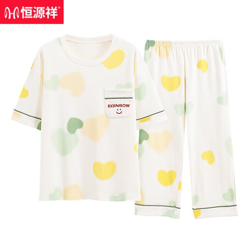 Hengyuanxiang-Pyjamas für Frauen im Sommer im Sommer können reine Baumwoll-Kurzärmel-Hosen an der Außen- und Gelegenheits-Wotwoll-Heimkleidung für Frauen getragen werden.
