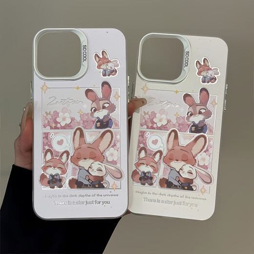 OLPAY flower viewing Judynik suitable for Apple 16pro matte color silver Huawei mate cartoon mobile phone case iphone15p transparent white-GH9214 flower viewing Judynik Honor Magic6Pro
