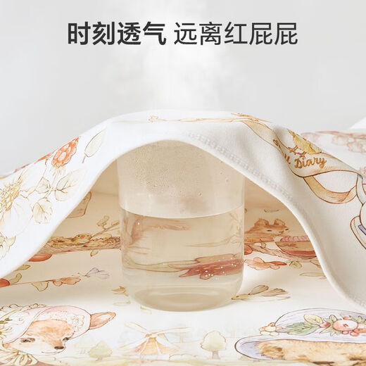 贝壳日记婴儿隔尿垫儿童防水可水洗纯棉透气新生儿宝宝隔夜尿布垫 帕丁顿庄园 7a第二件半价 0条装 50x70cm