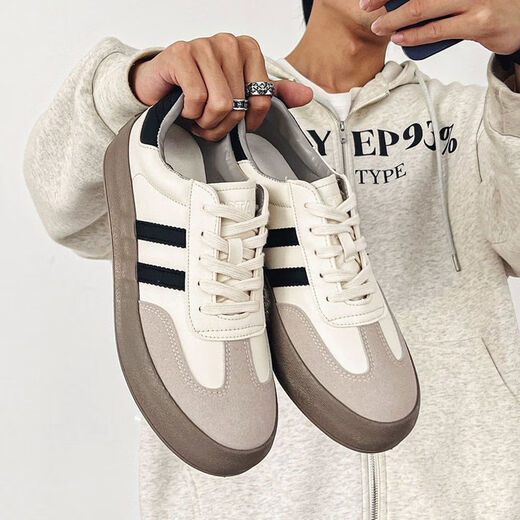 YiYERED YiYERED 2025 new large-size men's shoes, Desert training shoes, size 45 loose 46 casual board shoes, white gray 9715 39