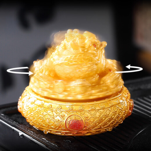 Xixi Taitai changes color when exposed to water, large-sized fortune-telling beast Golden Toad, tea pet ornaments, tea play tea table, tea set accessories, decorations, Ruijia Golden Toad-Bafanglaicai