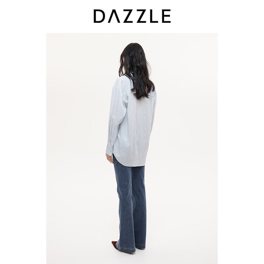 DAZZLE Disu long-sleeved shirt 2025 autumn and winter new light blue long-sleeved shirt light blue XS