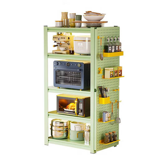 Yonghuan Küchenlagerregal boden montiert mehrschichtige Mikrowellenlagerstange Ofen Topf Rack Rack Regal Obst-Five-Layer 198cm High 12035 cm