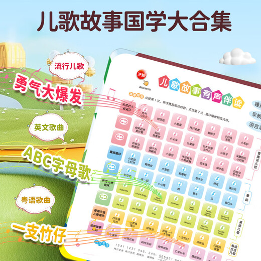 [Livré dans les 48 heures] Parlant audio de l'éducation précoce pour les enfants âgés de 0 à 6 ans, Livre de voix de lecture de doigts pour la machine d'apprentissage bilingue chinoise et anglaise pour les enfants âgés de 3 à 7 ans, Story Story Child