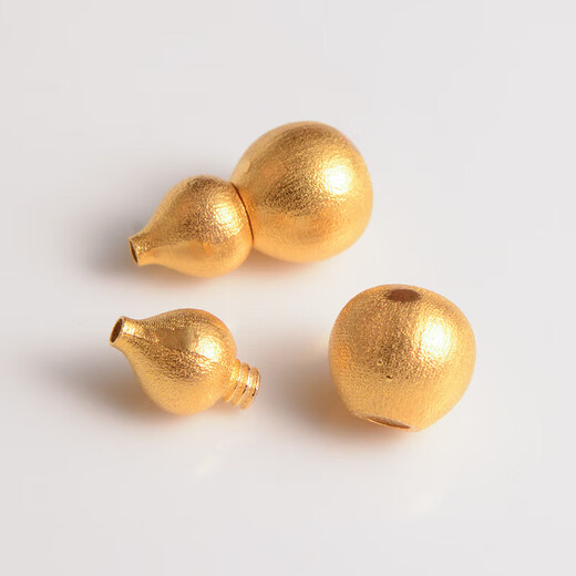 Juke 18k gold ancient method screw buckle gourd finishing buckle pearl necklace buckle connecting buckle diy accessories button head small waist gourd screw buckle about 0.4-0.52g