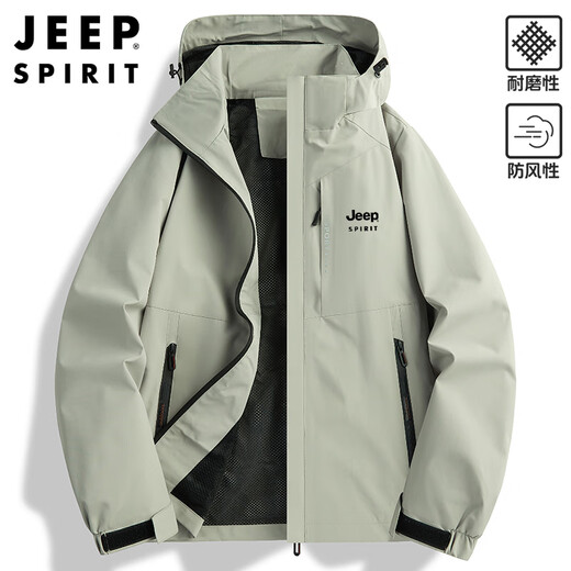 JEEP SPIRIT Jeep Jacket Men's Jacket Men's Autumn and Winter Workwear Jacket Men's Hooded Casual Trendy Sports Style Clothes