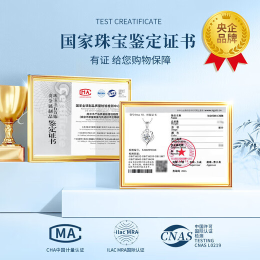 China Gold (CHINA GOLD) love pt950 platinum necklace women's platinum pendant set chain birthday gift for girlfriend and wife anniversary commemoration platinum wholehearted chain set