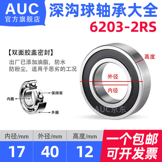 Rillenkugellager 6200 6201 6202 6203 6204 6205 6206 6207 6208RS 6203-2RS niedrige Drehzahlgröße 17*40*12 andere