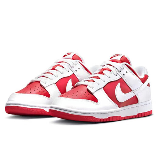 Nike (NIKE) DunkRetro shoes with reverse white and red non-slip low top DD1391-600 Reverse white and red/DD1391-600 40.5