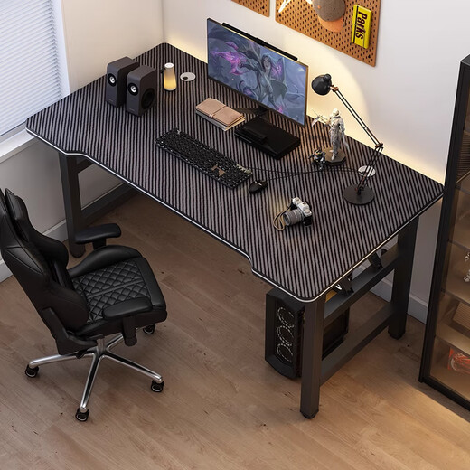 Computer desk desktop home folding table e-sports game table office desk simple study desk spring table black 100*60*75cm (no installation required)