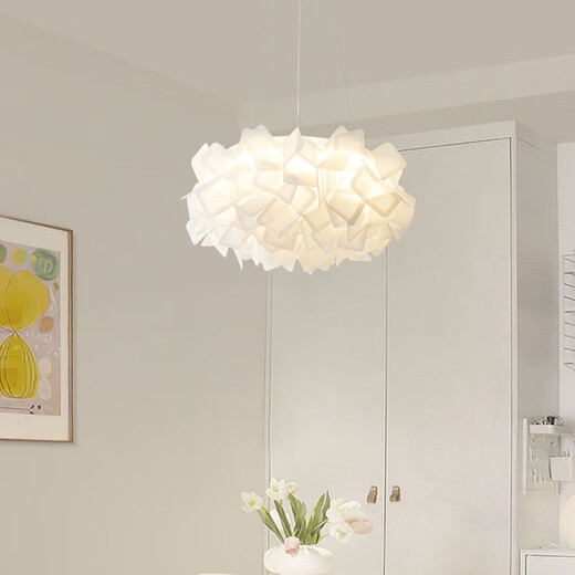 Hoshizawa Italienisch Designer Schlafzimmer Kronleuchter moderne einfache Blütenblatt-Schlafzimmer-Lampen-Creme-Wind Romantic Girl Room Lampe Jd9277-73 Deckenleuchte weiß 36W ohne Aurora