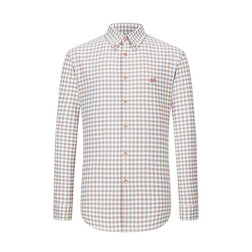 YOUNGOR long-sleeved shirt boys cotton blended chest embroidered little dragon horse suede shirt soft and comfortable 2025 shopping mall same style pink KLRM115670OKA 150 150/76