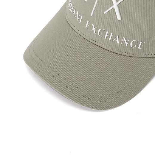 Armani (ARMANI) AX new product Men's/Women's neutral hats, baseball caps, Chinese Valentine's Day gifts 954039 CC513 U6167 Khaki Green AX embroidery