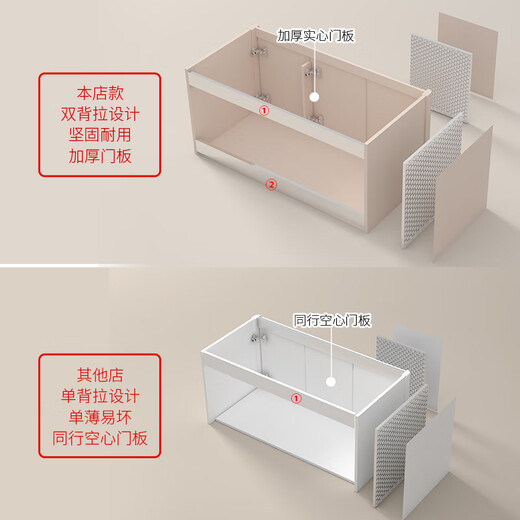 箭牌太空铝蜂窝奶油风小户型20深陶瓷一体盆浴室柜卫生间洗脸洗手盆柜 21加深圆弧蜂窝铝7036盆奶油色柜