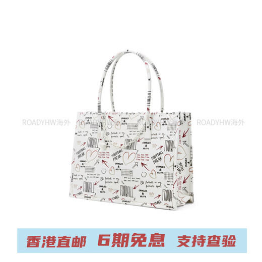 Calvin Klein足球套装时尚大容量百搭款小ck包包托特包单肩包 大号 女款 多色 White白色 L