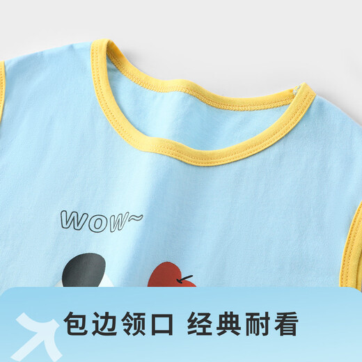 纤丝鸟（TINSINO）儿童无袖背心夏季男女童短袖背心中小童宝宝衣服 果子狗狗