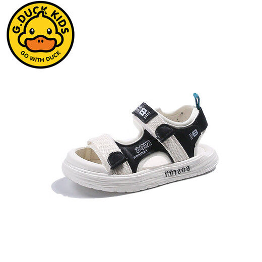 G.duck children's sandals 2025 summer new style boys' sports non-slip sandals Korean style casual baby beach sandals DHXS27 black 24 inner length/15cm