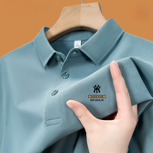 CZCM轻奢高档品牌短袖polo衫男士t恤宽松休闲有领商务上衣服夏季新款 Y1POLO衫-卡其 XL 135-150斤