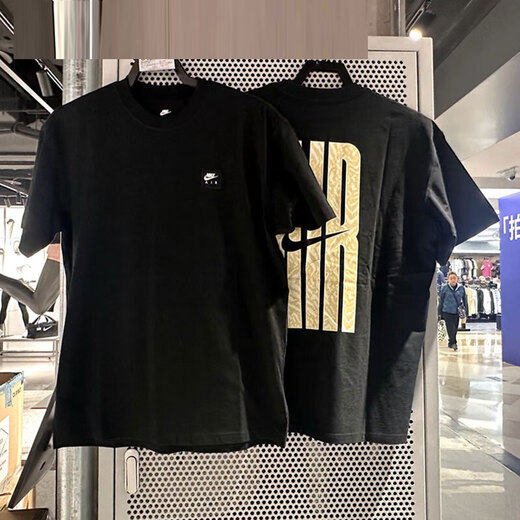 耐克（NIKE）短袖男装夏季新款跑步训练运动服透气休闲圆领时尚T恤HQ9249-010 HQ9249-010/背后AIR印花 S