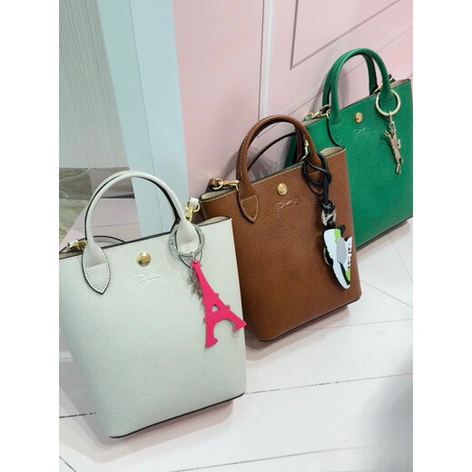 LONGCHAMP pure17 cowhide snap button opening and closing bucket bag handbag small official genuine product evaluation reimbursement shipping fee