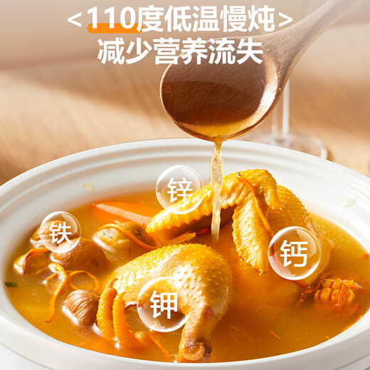 Yangzi fully automatic electric stew pot for cooking porridge, stew pot, food supplement pot, stew pot, small electric stew pot, 1.5 liter soup pot, old-fashioned electric casserole, temperature-controlled slow cooker, soup pot, stew pot, 3.5L, suitable for 1-5 people