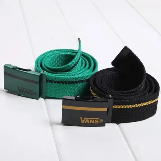 New Korean style belt men's automatic buckle trendy letter belt boys belt trendy student youth belt VA white 110cm