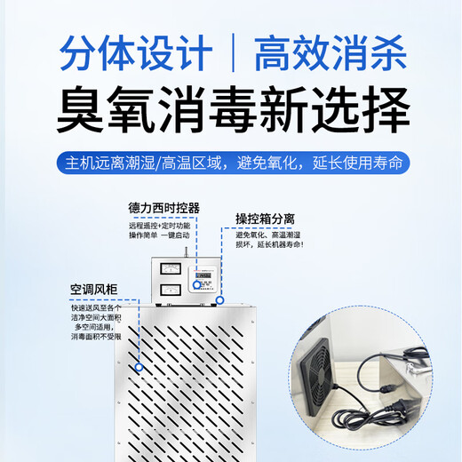 Fenrui built-in central air conditioning ozone sterilizer food factory workshop warehouse air purification ozone generator split built-in ozone sterilizer Delixi intelligent time control 70g